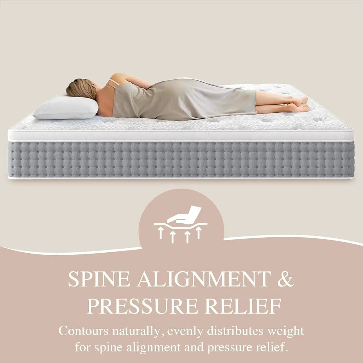 Firm Queen 14 Inch Mattress Hybrid Lumbar Support Plus from PriceLows™