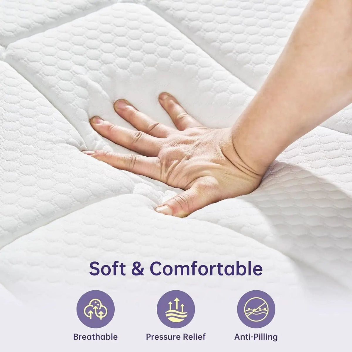 Full Size 10 Inch Hybrid Mattress Pressure Relief Certipur from PriceLows™