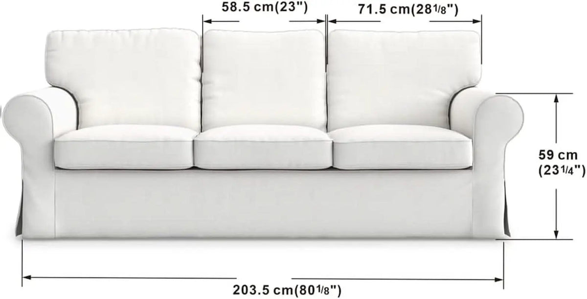 IKEA Ektorp 3 Seat Sofa Slipcover White Replacement from PriceLows™