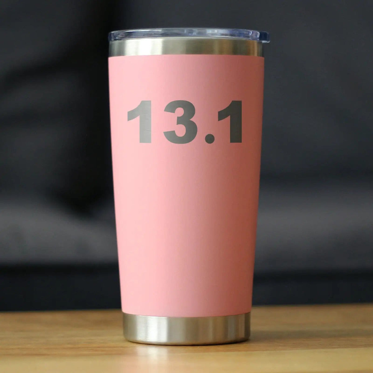 Insulated Coffee Tumbler | 20 oz Stainless Steel | Sliding Lid | 13.1 Half Marathon