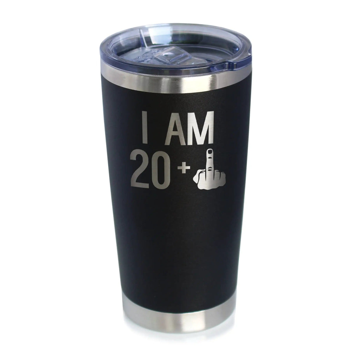 Insulated Coffee Tumbler | 20 oz Stainless Steel | Sliding Lid | 20 + 1 Middle Finger