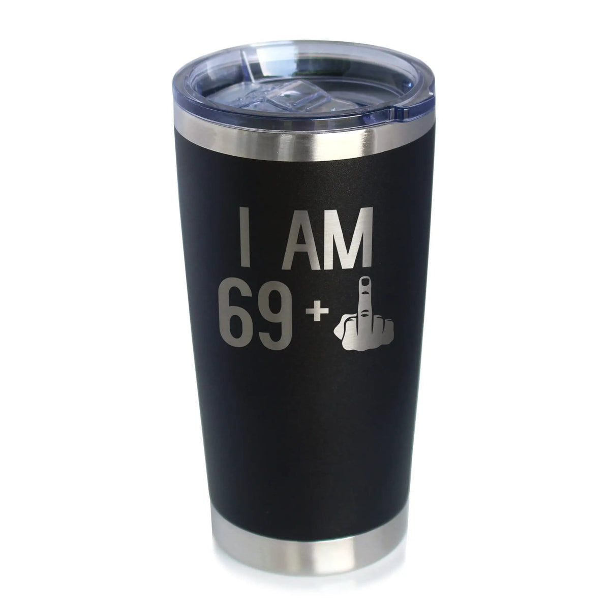 Insulated Coffee Tumbler | 20 oz Stainless Steel | Sliding Lid | 69 + 1 Middle Finger