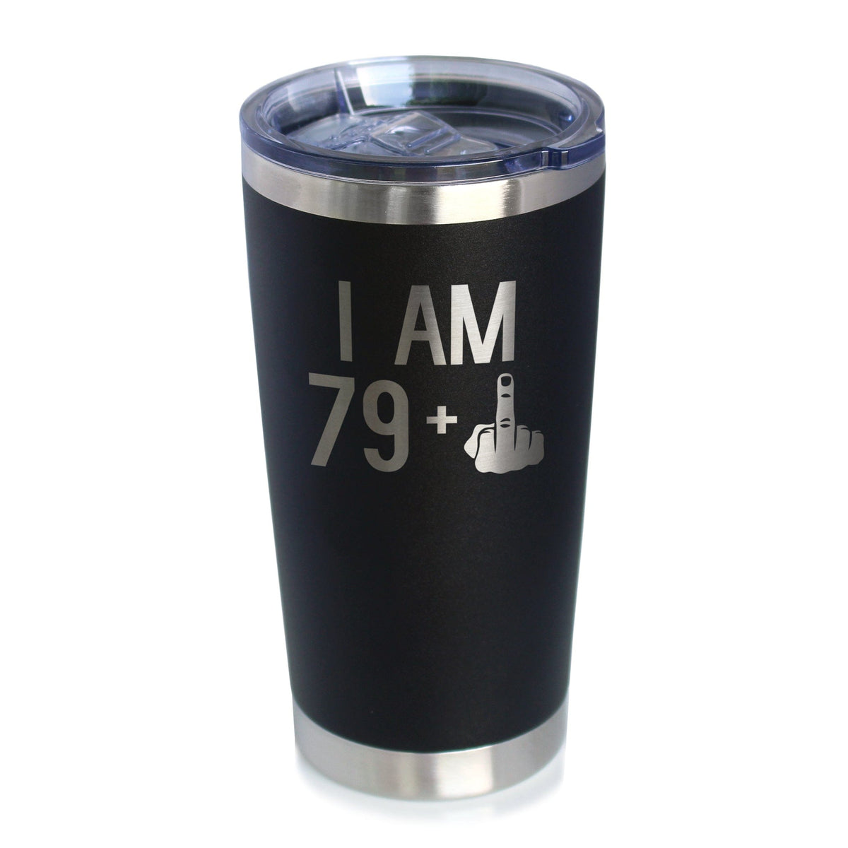 Insulated Coffee Tumbler | 20 oz Stainless Steel | Sliding Lid | 79 + 1 Middle Finger