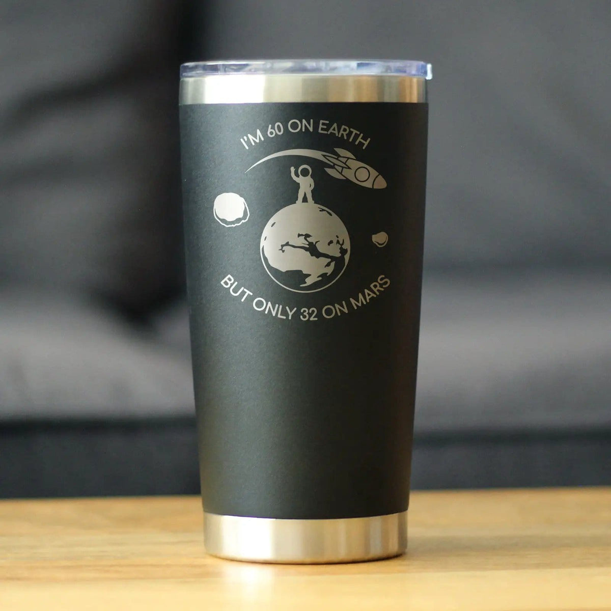 Insulated Coffee Tumbler | 20 oz Stainless Steel | Sliding Lid | Age on Mars 60
