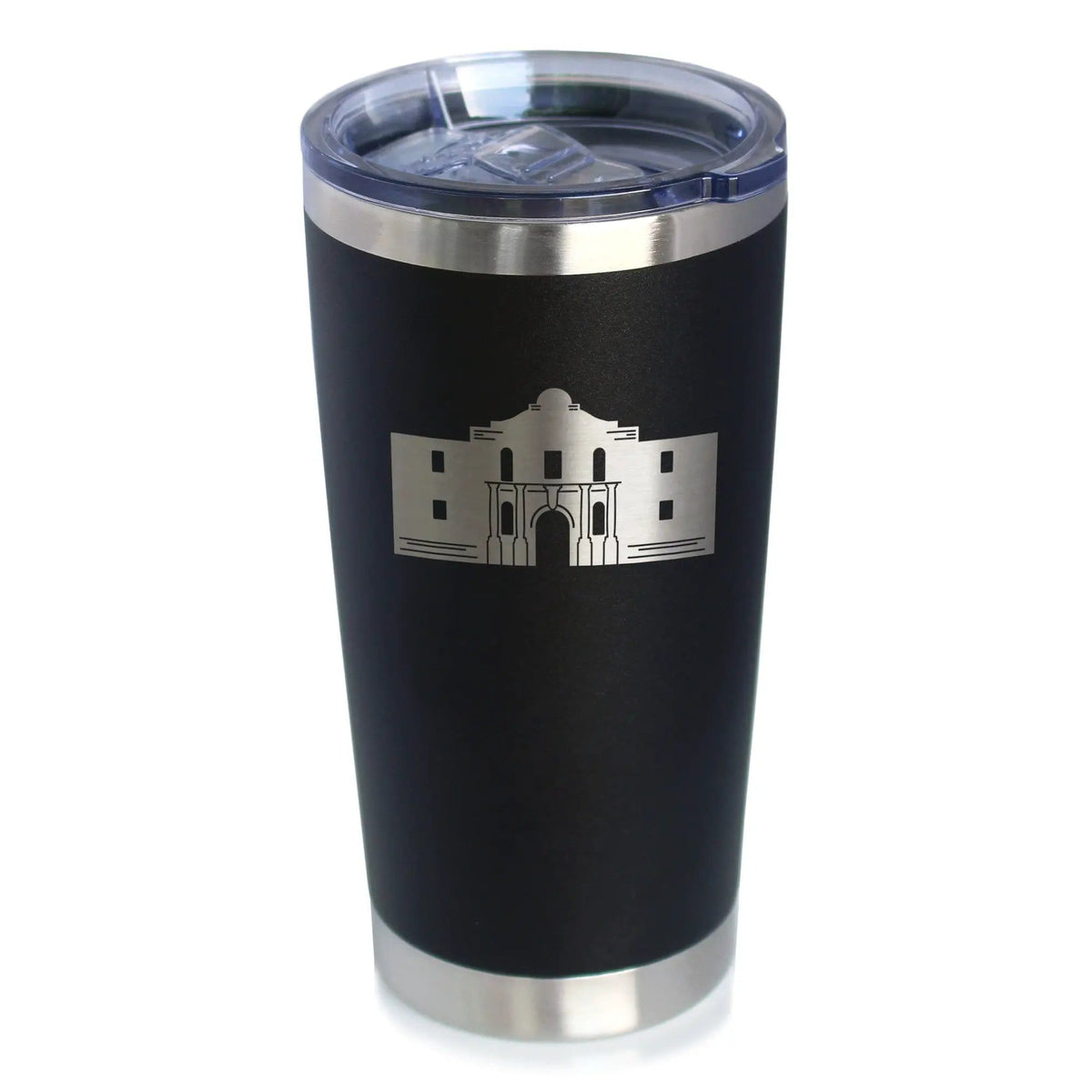 Insulated Coffee Tumbler | 20 oz Stainless Steel | Sliding Lid | The Alamo