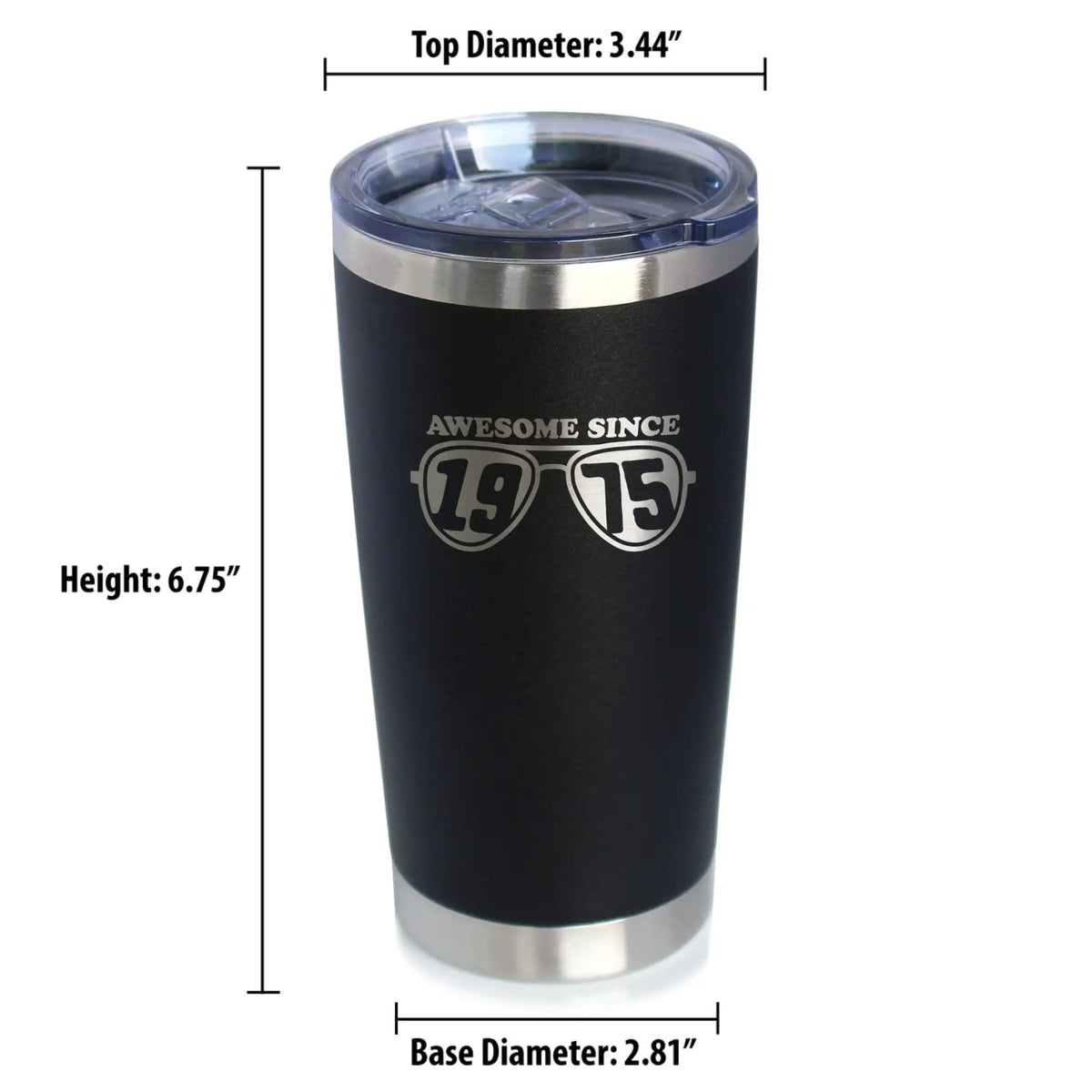Insulated Coffee Tumbler | 20 oz Stainless Steel | Sliding Lid | Awesome Since 1975