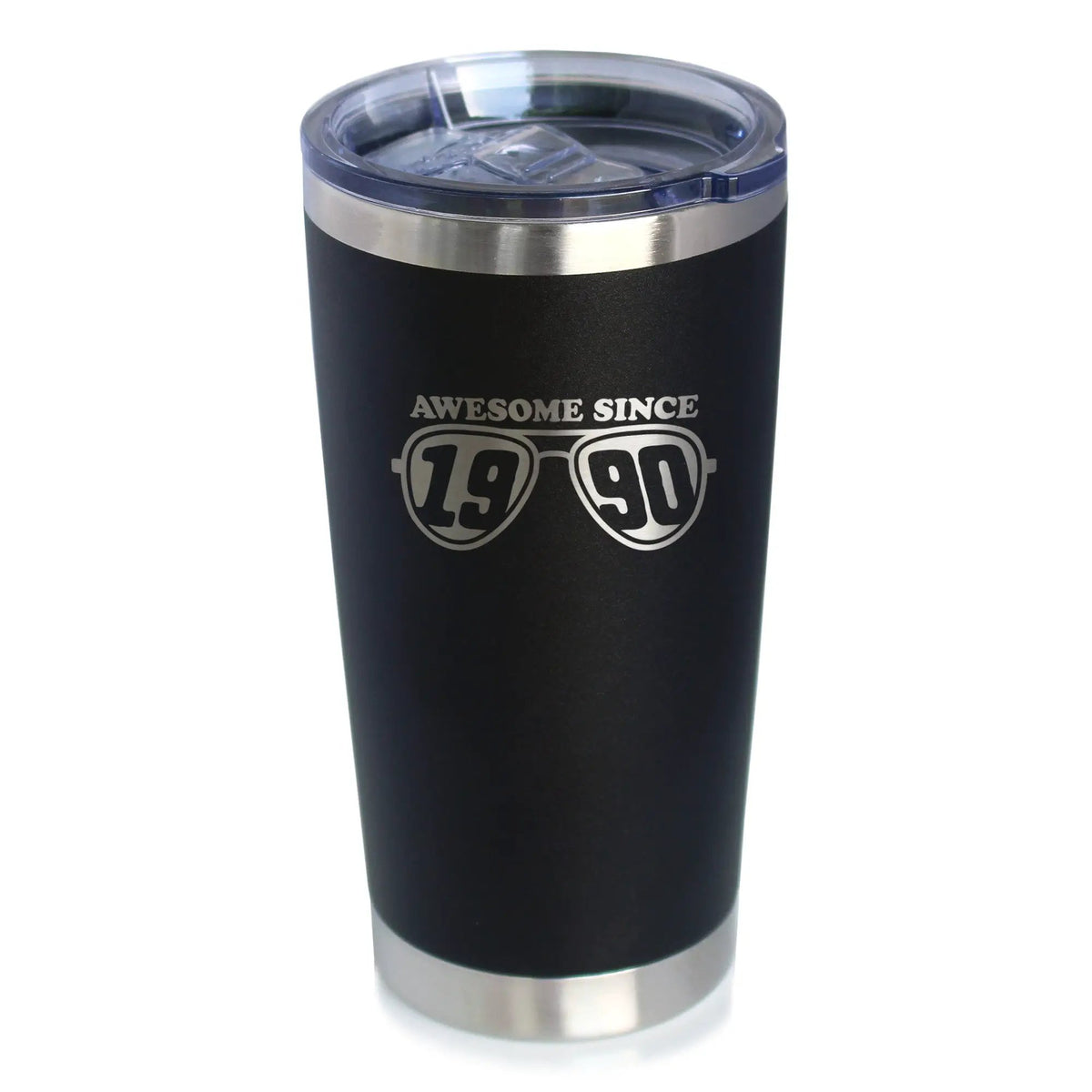 Awesome Since 1990 Coffee Tumbler | 20 Oz Double Wall Stainless Steel | Sliding Lid | 35th Birthday Gift Ideas