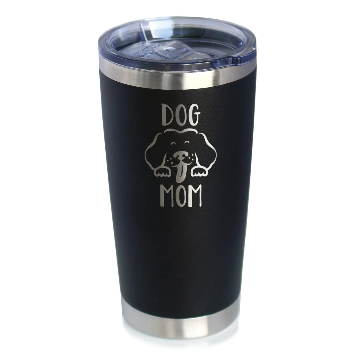 Insulated Coffee Tumbler | 20 oz Stainless Steel | Sliding Lid | Dog Mom