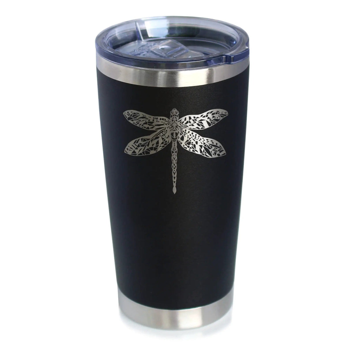 Insulated Coffee Tumbler | 20 oz Stainless Steel | Sliding Lid | Dragonfly
