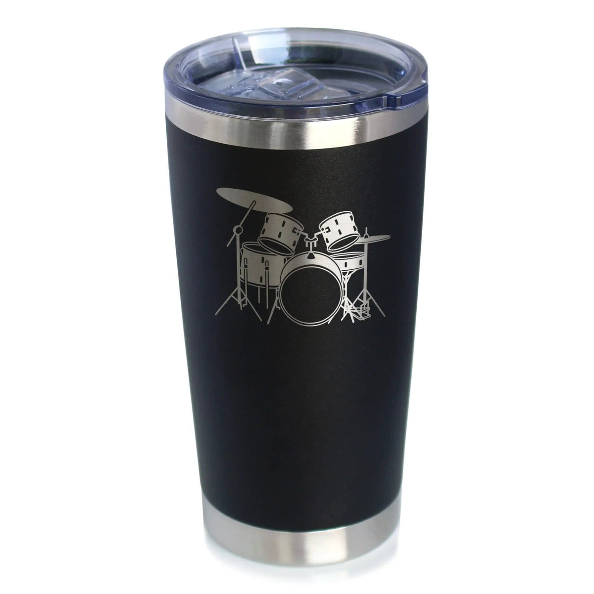 Insulated Coffee Tumbler | 20 oz Stainless Steel | Sliding Lid | Drums