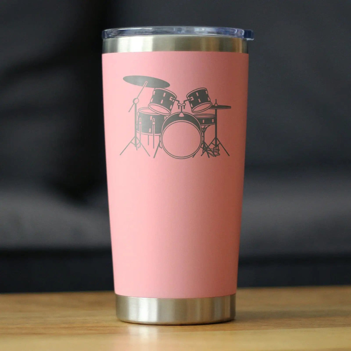Insulated Coffee Tumbler | 20 oz Stainless Steel | Sliding Lid | Drums