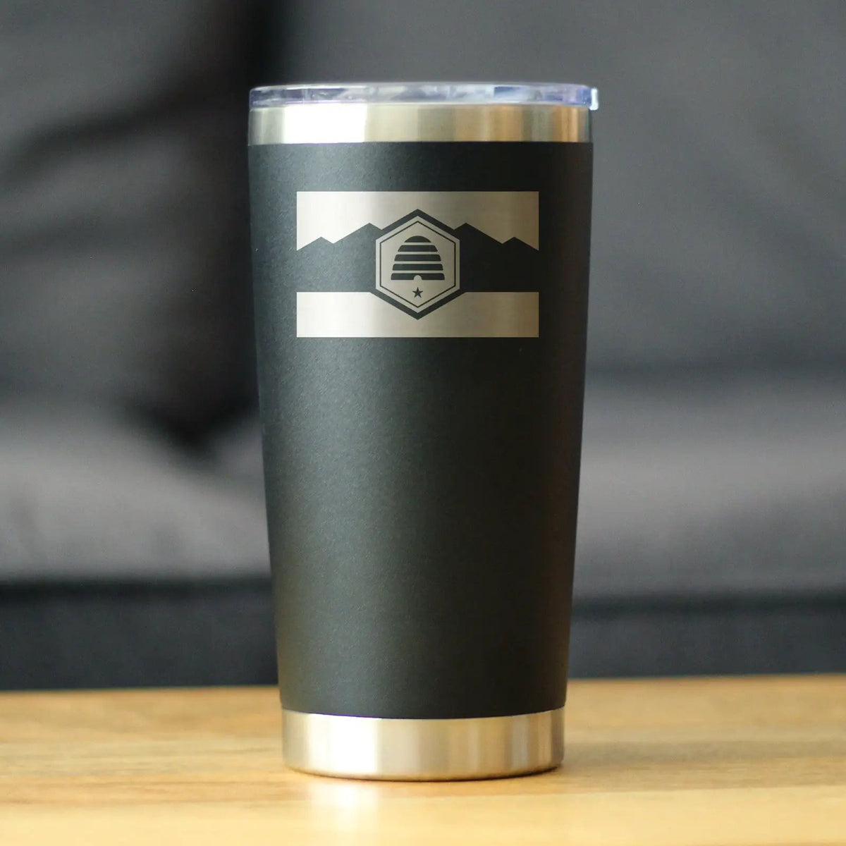 Utah Flag Coffee Tumbler | Double Wall Insulation | Sliding Lid | 20 Oz