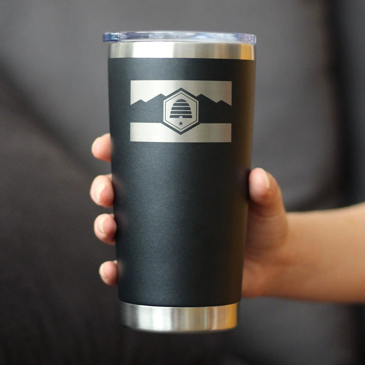 Utah Flag Coffee Tumbler | Double Wall Insulation | Sliding Lid | 20 Oz