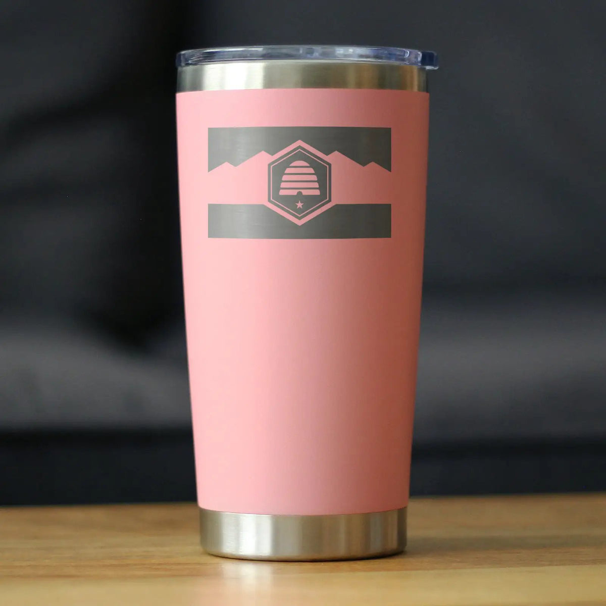 Utah Flag Coffee Tumbler | Double Wall Insulation | Sliding Lid | 20 Oz