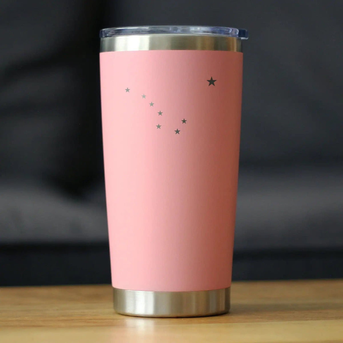 Insulated Coffee Tumbler | 20 oz Stainless Steel | Sliding Lid | Flag of Alaska