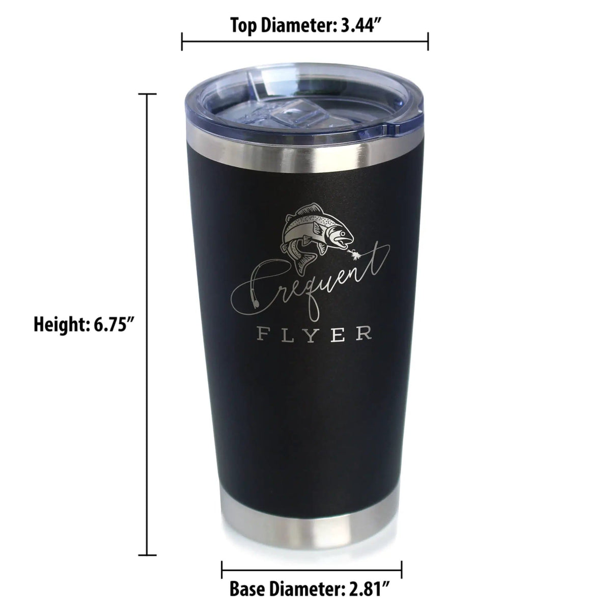 Insulated Coffee Tumbler | 20 oz Stainless Steel | Sliding Lid | Frequent Flyer