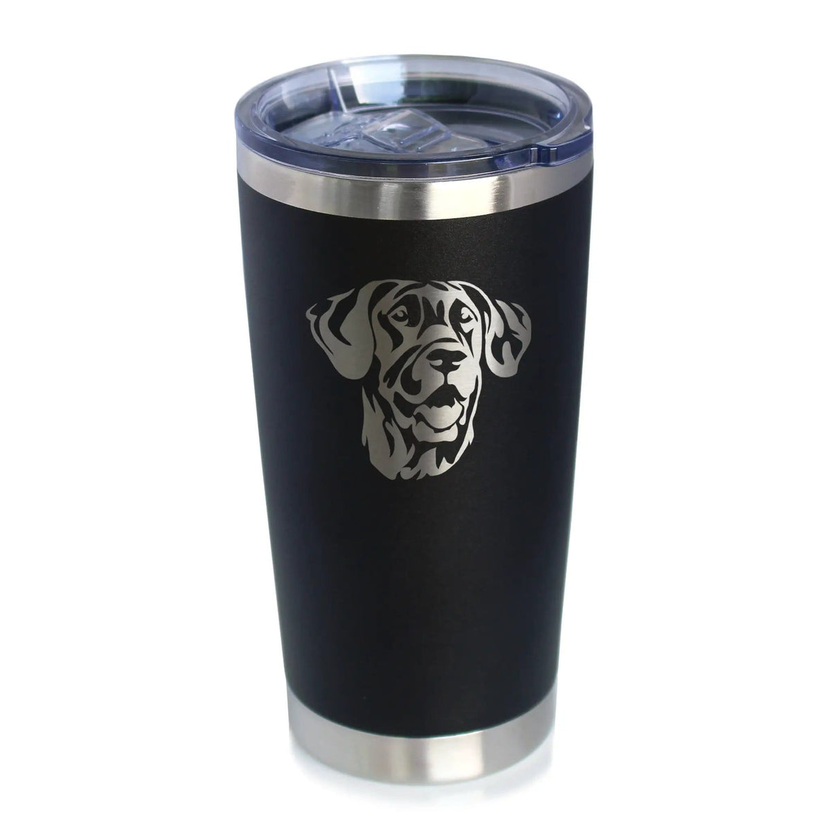 Insulated Coffee Tumbler | 20 oz Stainless Steel | Sliding Lid | Great Dane Face