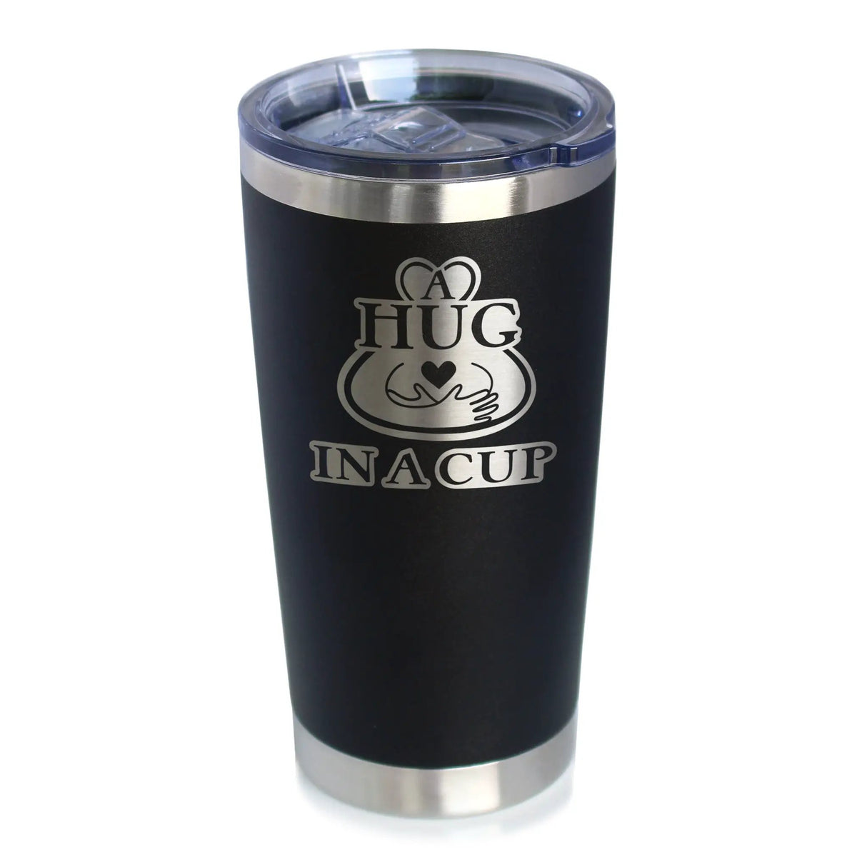 Hug in a Cup Coffee Tumbler | 20 Oz Double Wall Stainless Steel | Sliding Lid | Sympathy Gifts For Comfort and Encouragement