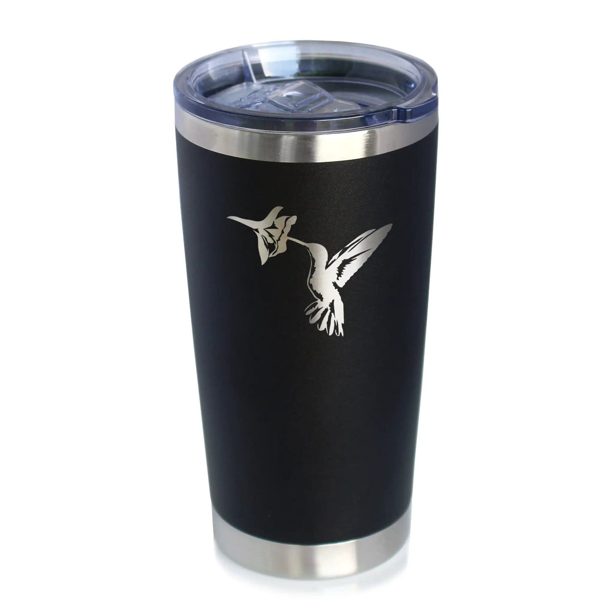 Insulated Coffee Tumbler | 20 oz Stainless Steel | Sliding Lid | Hummingbird