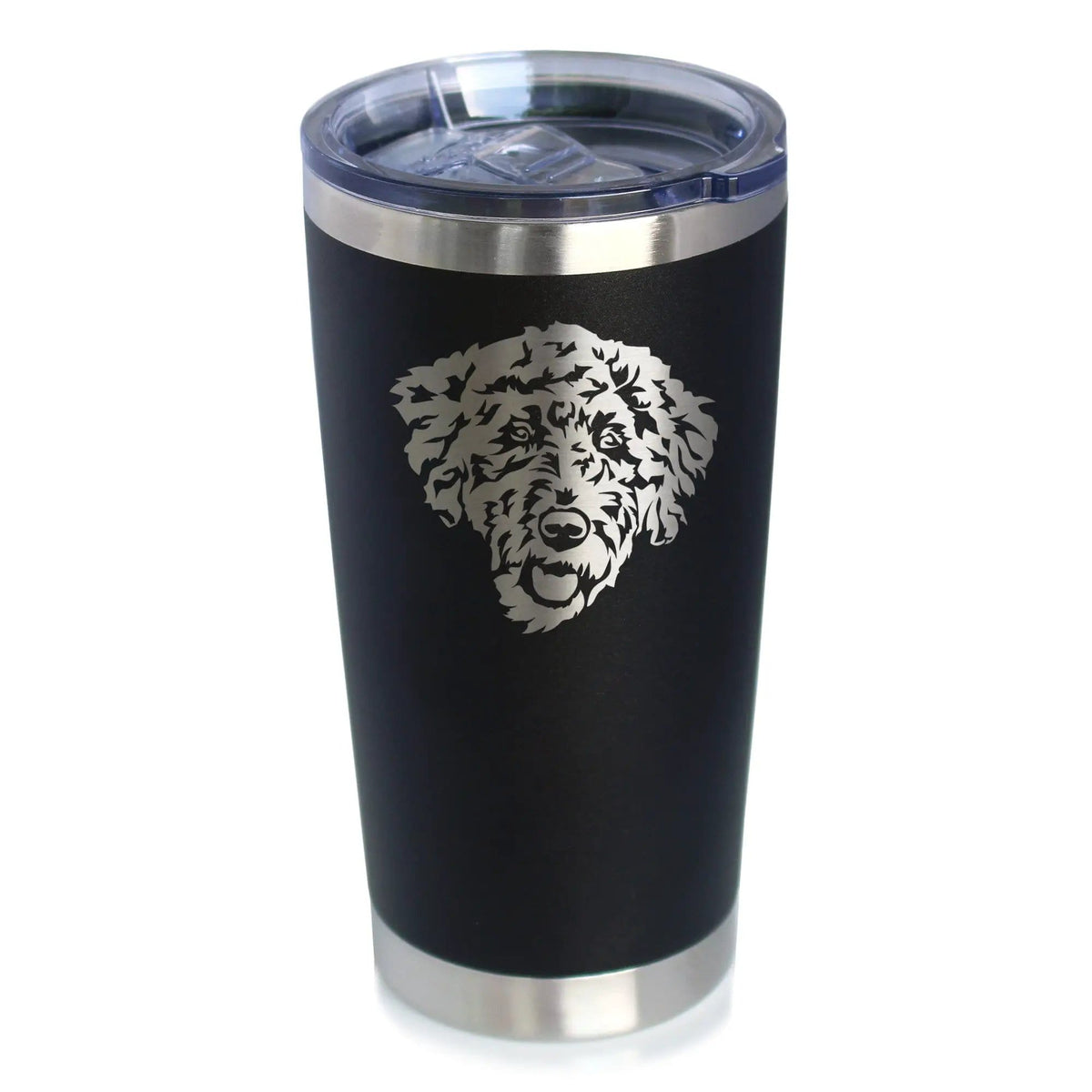 Insulated Coffee Tumbler | 20 oz Stainless Steel | Sliding Lid | Labradoodle Face