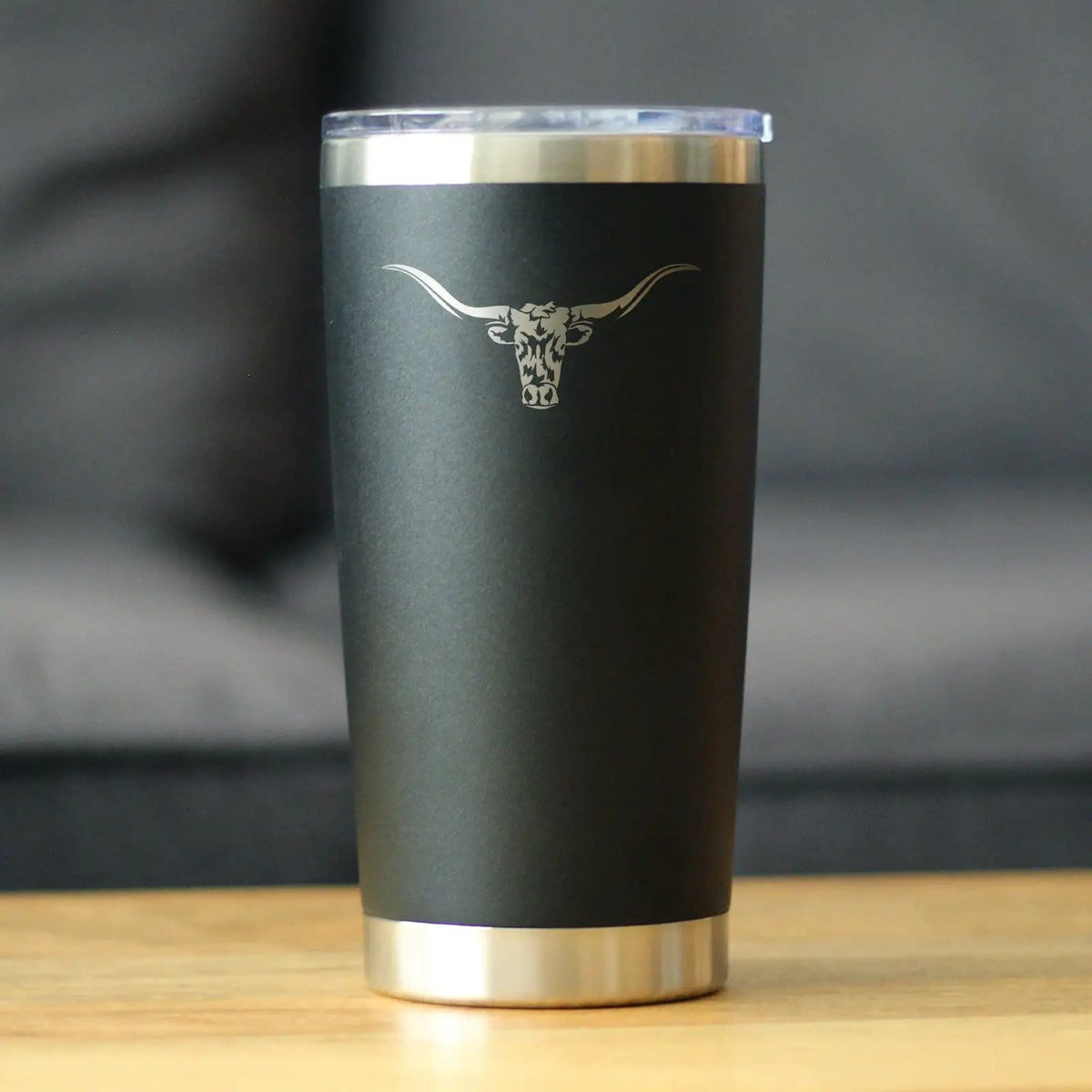Insulated Coffee Tumbler | 20 oz Stainless Steel | Sliding Lid | Longhorn