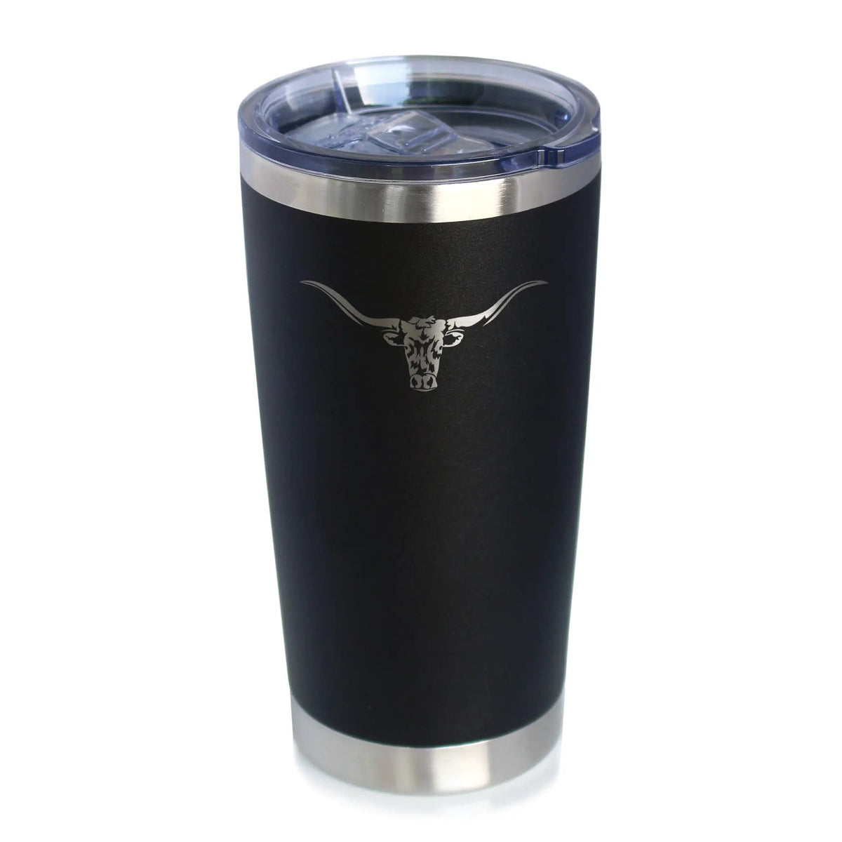 Insulated Coffee Tumbler | 20 oz Stainless Steel | Sliding Lid | Longhorn