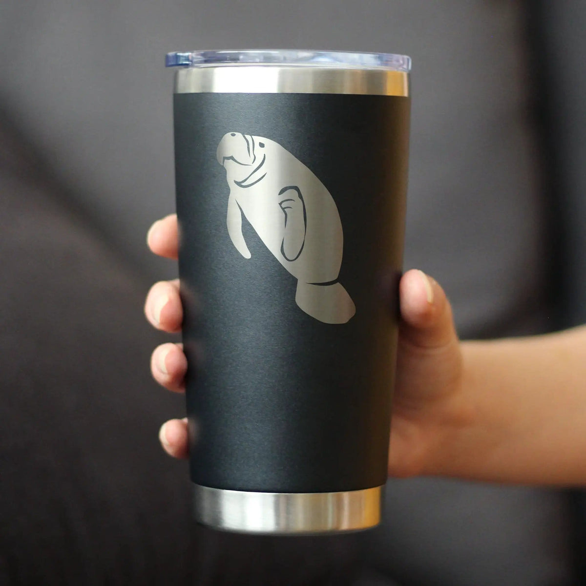 Insulated Coffee Tumbler | 20 oz Stainless Steel | Sliding Lid | Manatee