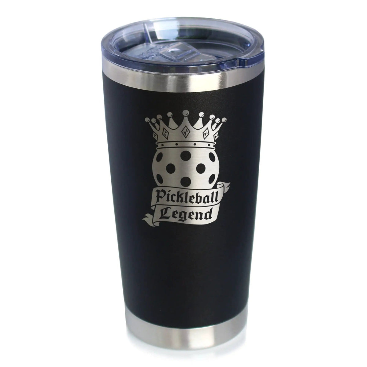 Insulated Coffee Tumbler | 20 oz Stainless Steel | Sliding Lid | Pickleball Legend