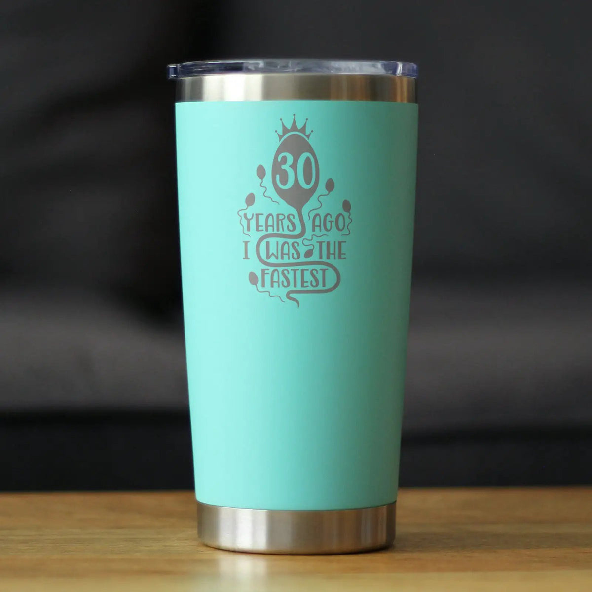 30 Years Ago I Was the Fastest Coffee Tumbler | 20 Oz Double Wall Stainless Steel | Sliding Lid | Funny 30th Birthday Gifts