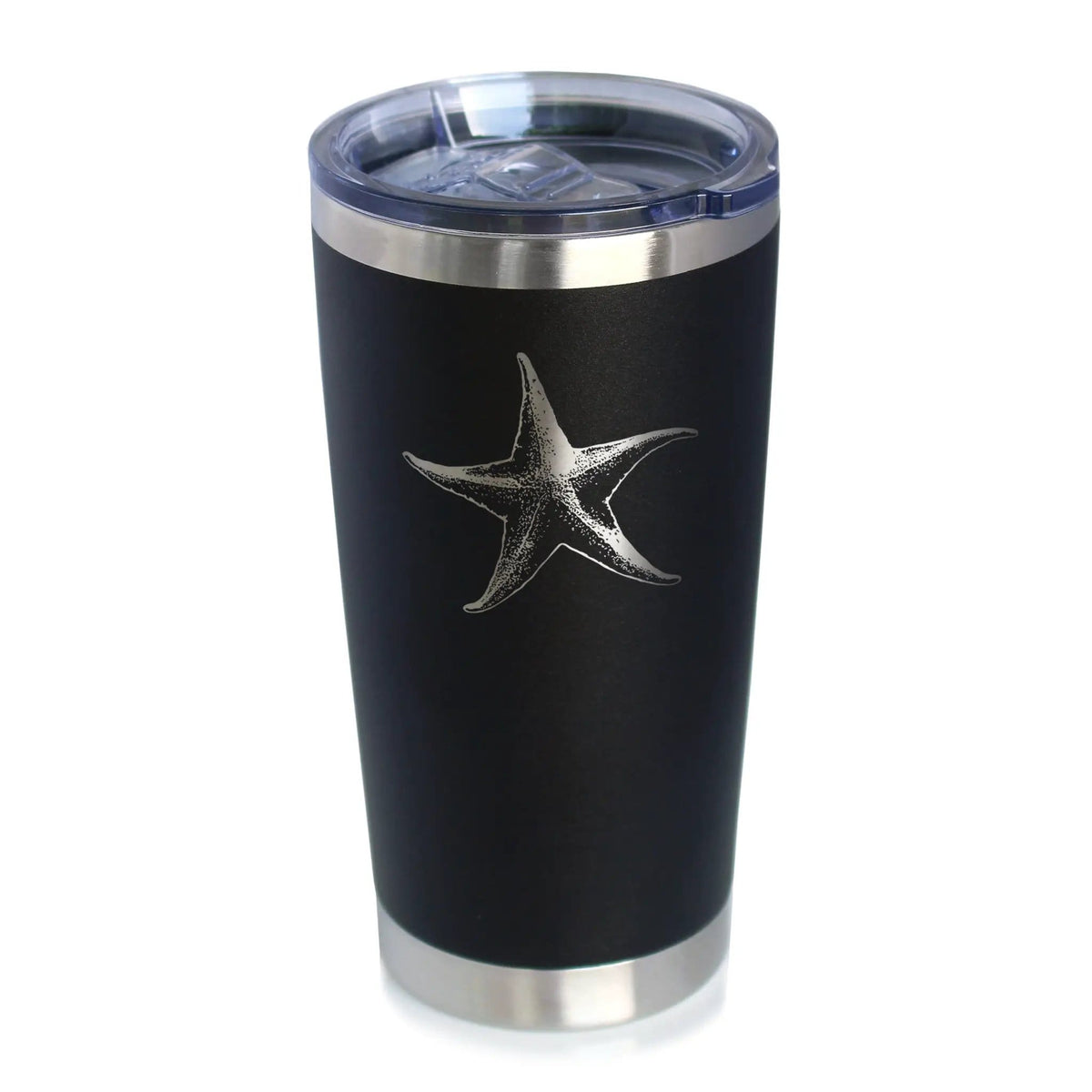 Insulated Coffee Tumbler | 20 oz Stainless Steel | Sliding Lid | Starfish