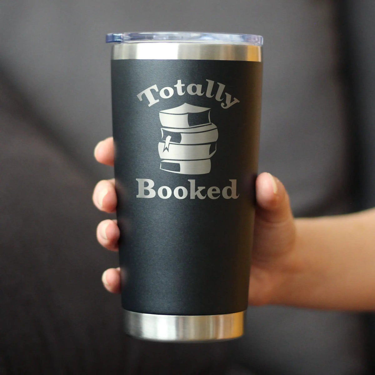 Insulated Coffee Tumbler | 20 oz Stainless Steel | Sliding Lid | Totally Booked