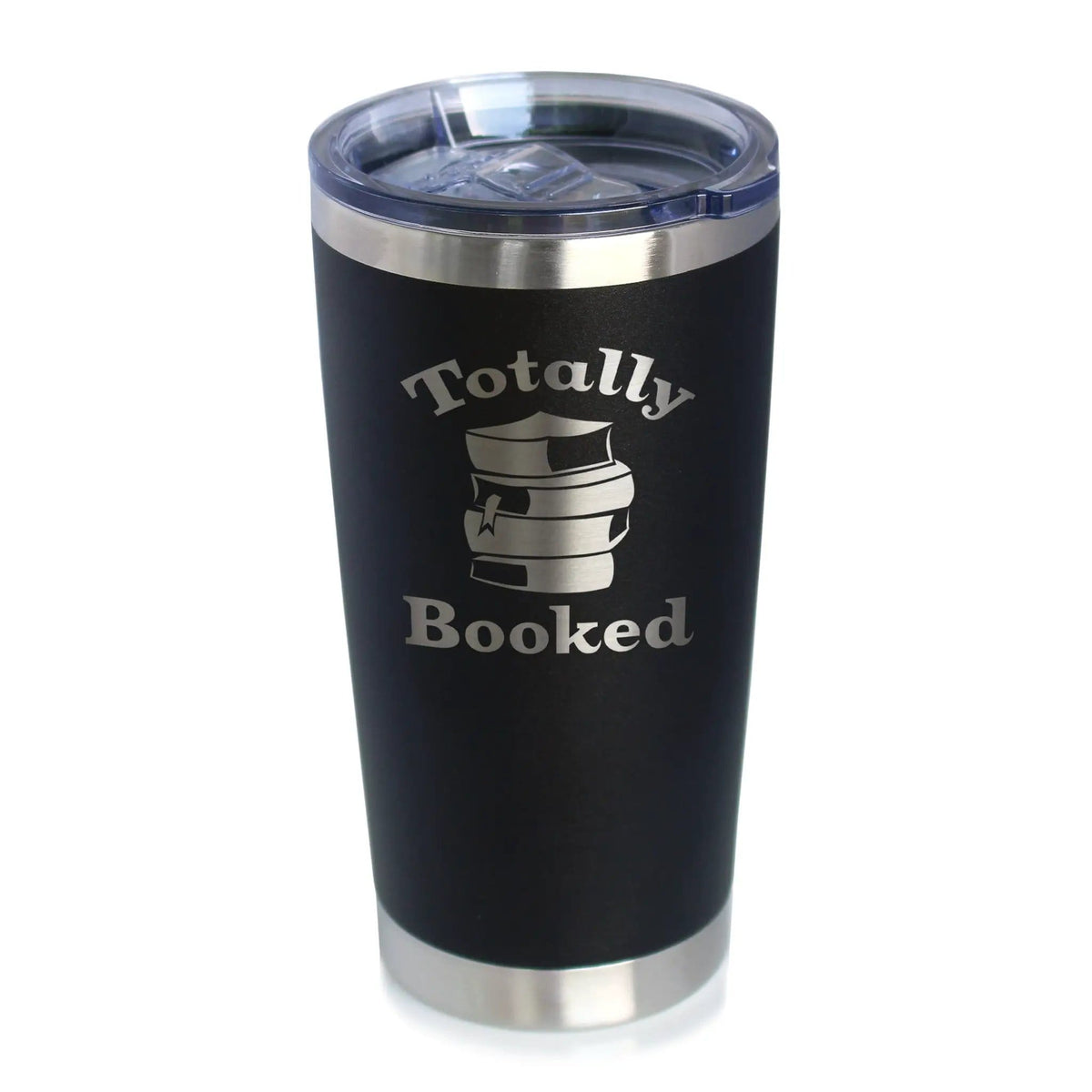 Insulated Coffee Tumbler | 20 oz Stainless Steel | Sliding Lid | Totally Booked