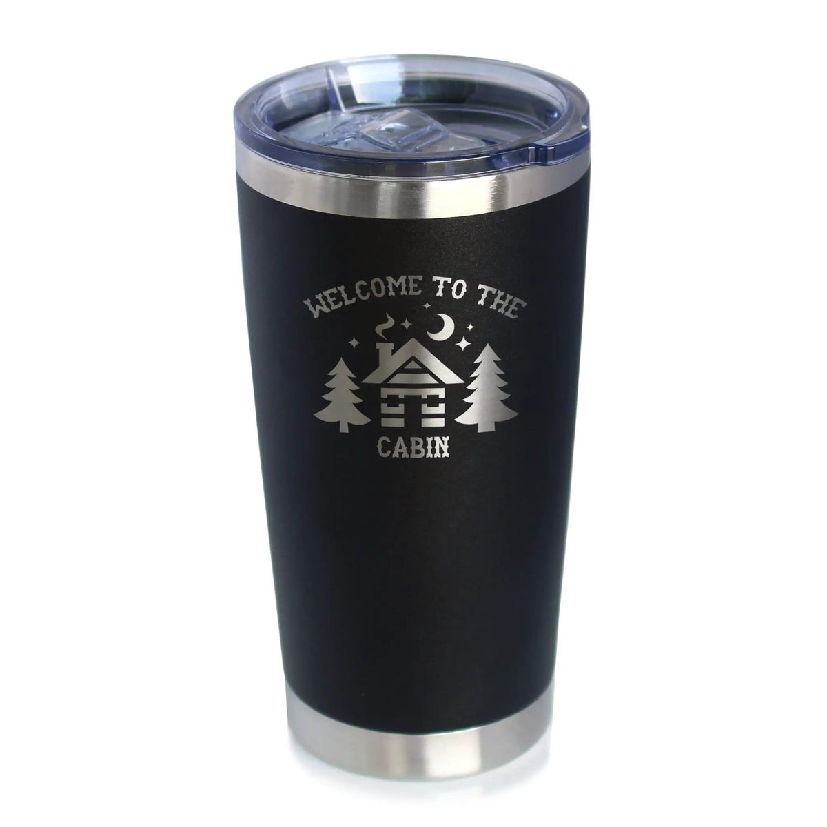 Insulated Coffee Tumbler | 20 oz Stainless Steel | Sliding Lid | Welcome To The Cabin