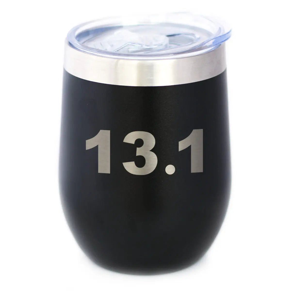 Stemless Wine Tumbler | 12 Oz | Double Wall Insulated | 13.1 Half Marathon