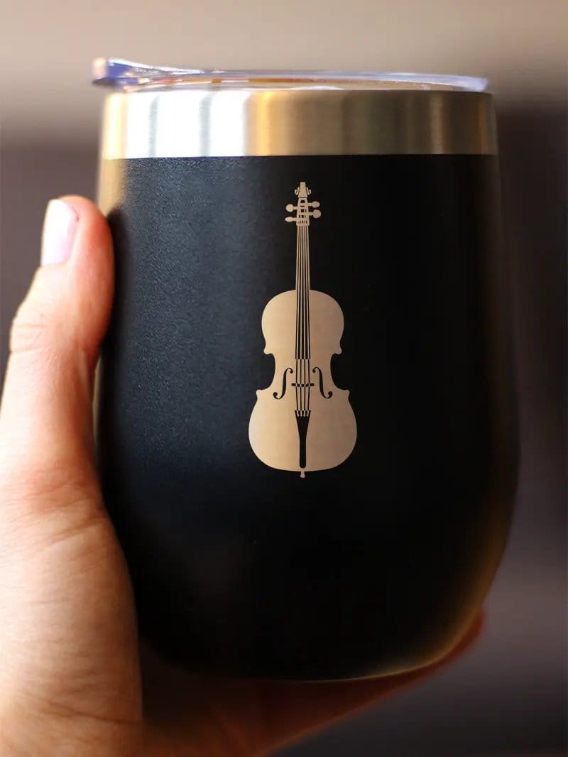 Insulated Stemless Wine Tumbler | 12 oz Stainless Steel | Sliding Lid | Cello