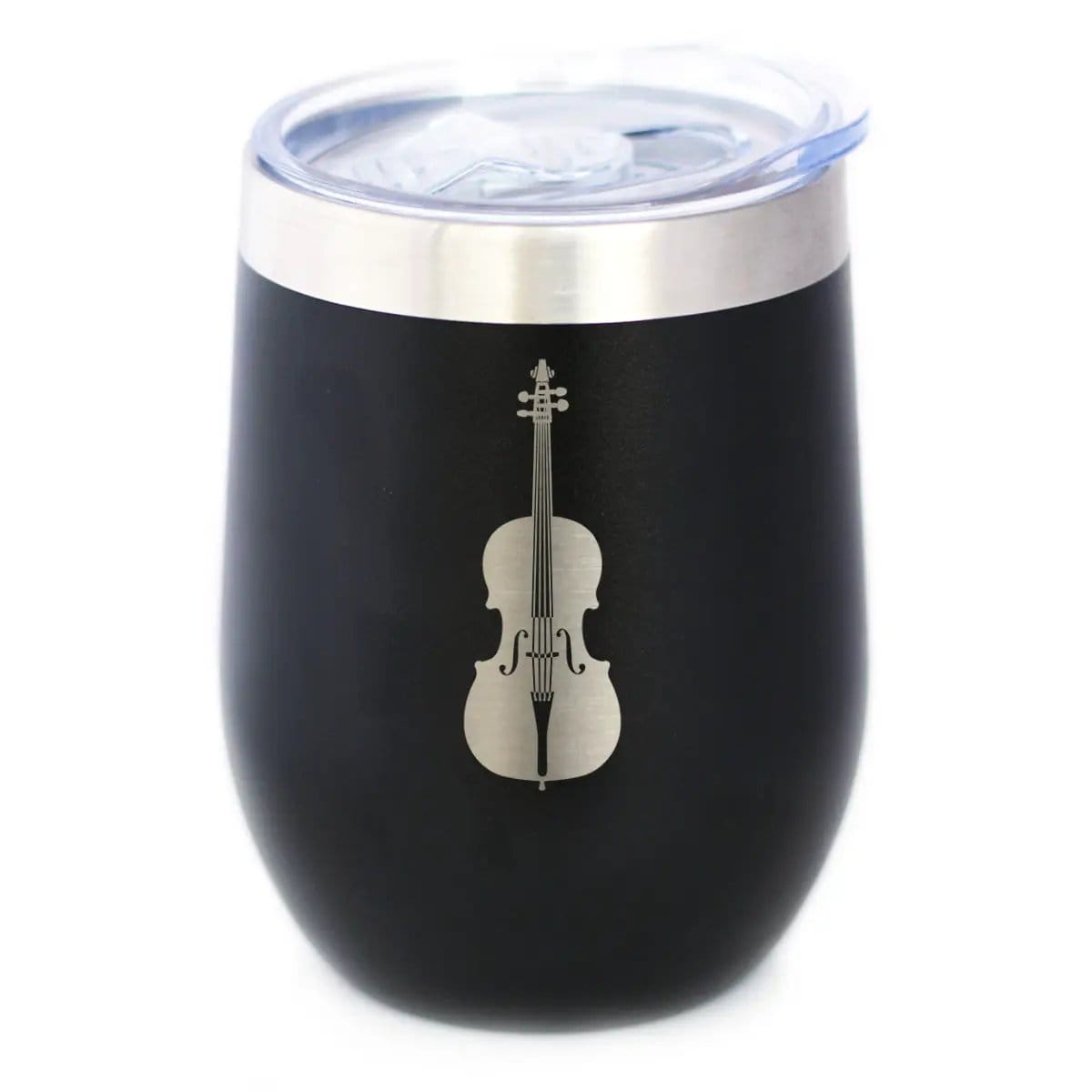 Insulated Stemless Wine Tumbler | 12 oz Stainless Steel | Sliding Lid | Cello