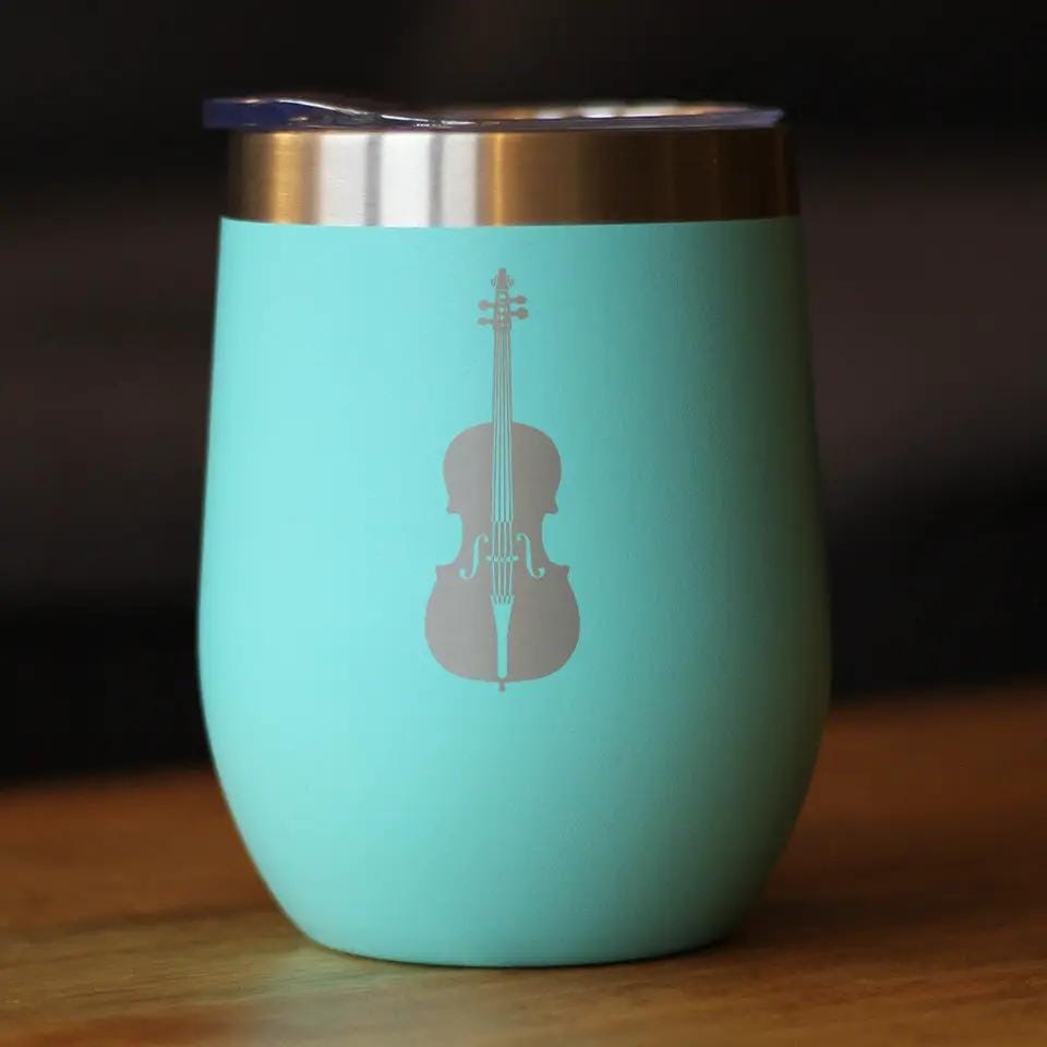 Insulated Stemless Wine Tumbler | 12 oz Stainless Steel | Sliding Lid | Cello