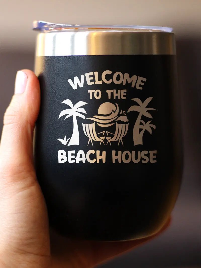 Stemless Wine Tumbler | 12 Oz | Clear Lid | Double Wall Insulated