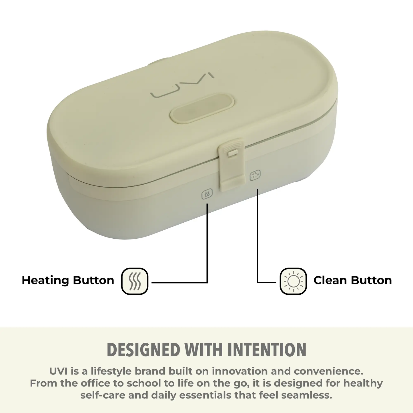 Self-Heating Lunch Box With USB-C Cord and UV LIGHT SANITIZER from PriceLows™
