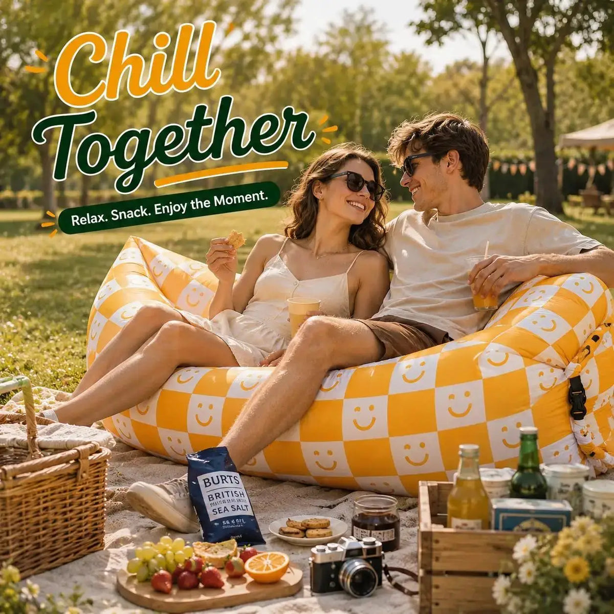 Inflatable Air Lounger Sofa | No Pump | Portable Outdoor Lounger | One Size from PriceLows™