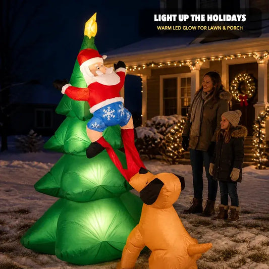 Inflatable Christmas Yard Decor | 6 Ft Animated Dog | PriceLows™