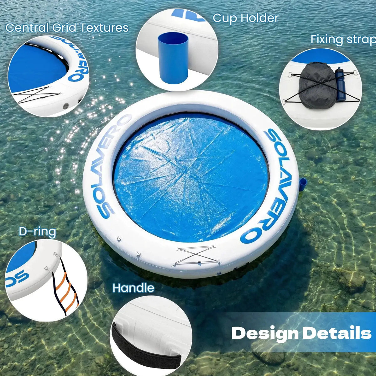 Inflatable Floating Platform | 8ft Round | PriceLows™