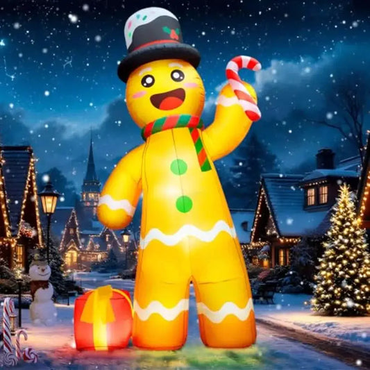 Inflatable Gingerbread Man | 12 Ft LED | PriceLows™