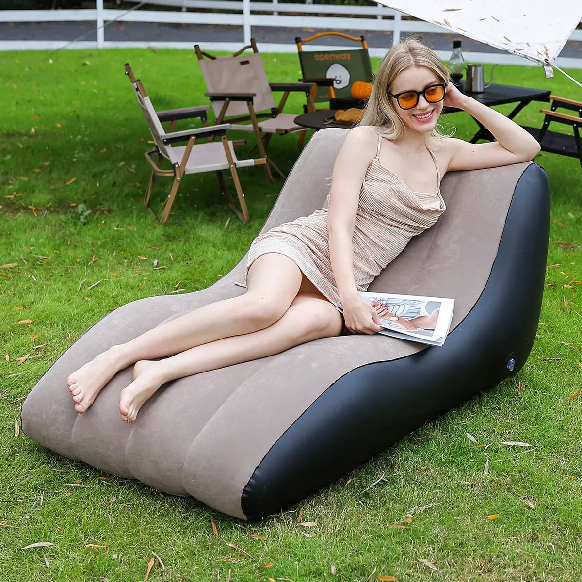 Inflatable Lounge Chair | Plastic Frame | PriceLows™