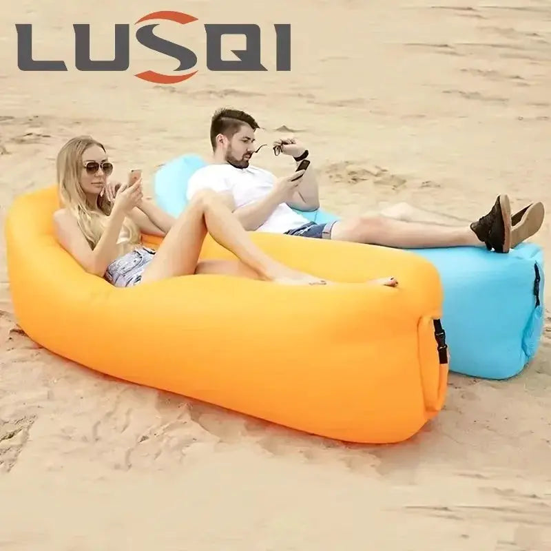 Inflatable Lounger Air Sofa Extra Thick Foldable Couch For Outdoor Camping Beach Patio Quick Inflation Home Furniture from PriceLows™