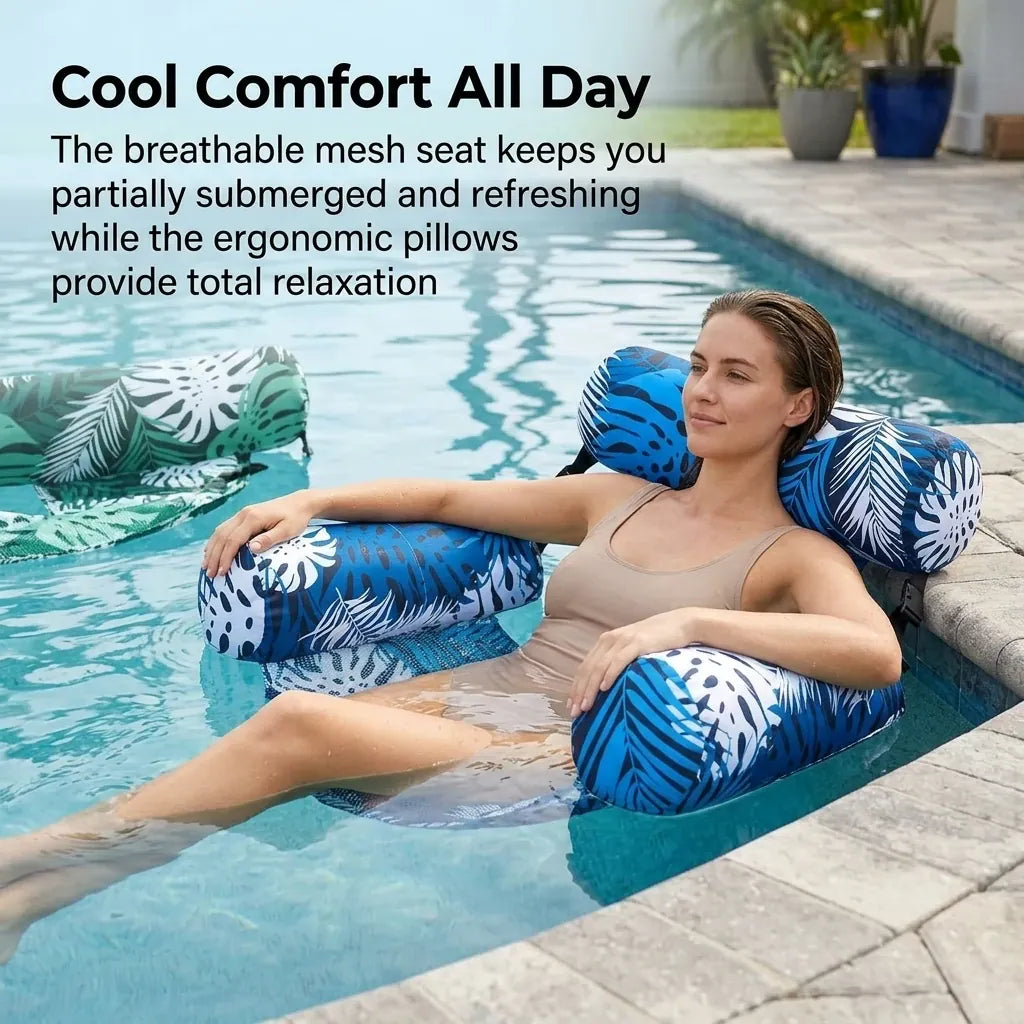 Inflatable Pool Lounger | Tropical Print | PriceLows™