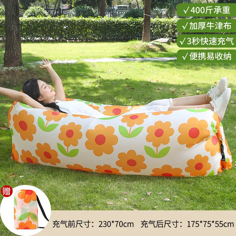 Inflatable Sofa Portable Folding Waterproof Lazy Air Bed Outdoor Couch for Camping Beach Travel Home Daily Leisure Use from PriceLows™