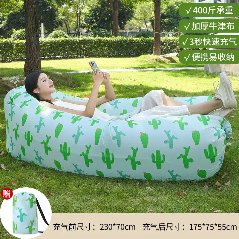 Inflatable Sofa Portable Folding Waterproof Lazy Air Bed Outdoor Couch for Camping Beach Travel Home Daily Leisure Use from PriceLows™