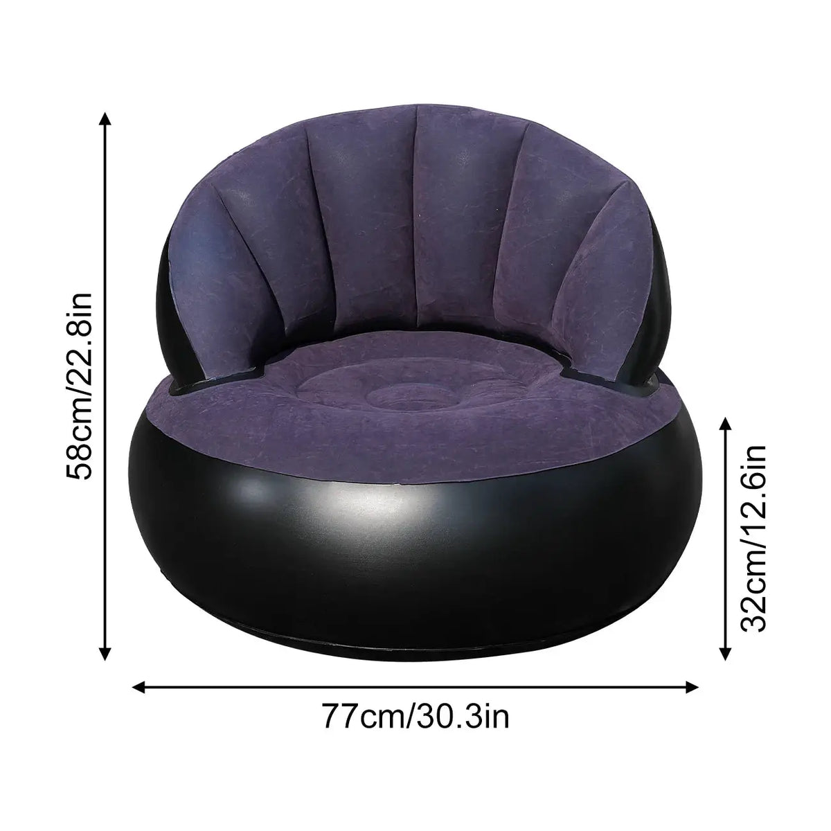 Inflatable Sofa | Thickened PVC | Foldable | Garden One-Seat from PriceLows™