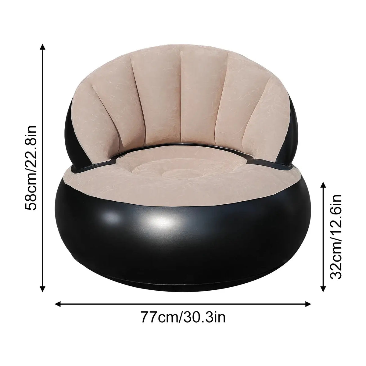Inflatable Sofa | Thickened PVC | Foldable | Garden One-Seat from PriceLows™